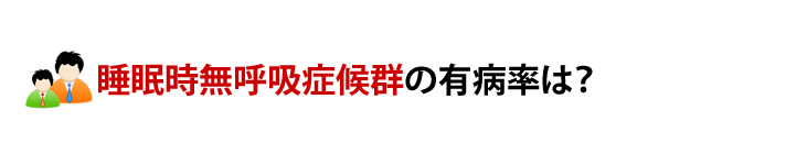 睡眠時無呼吸症候群の有病率は？